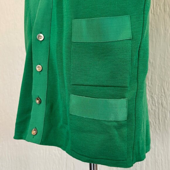 Vintage Salvatore Ferragamo Gold Button Front Cardigan - Picture 5 of 14